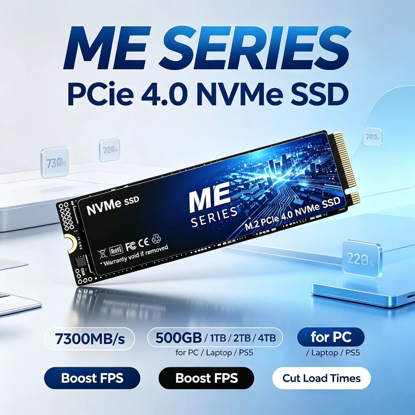 M.2 Nvme 4Tb Pcie 4.0 Ssd - 4TB Max Capacity Upgrade for Gaming