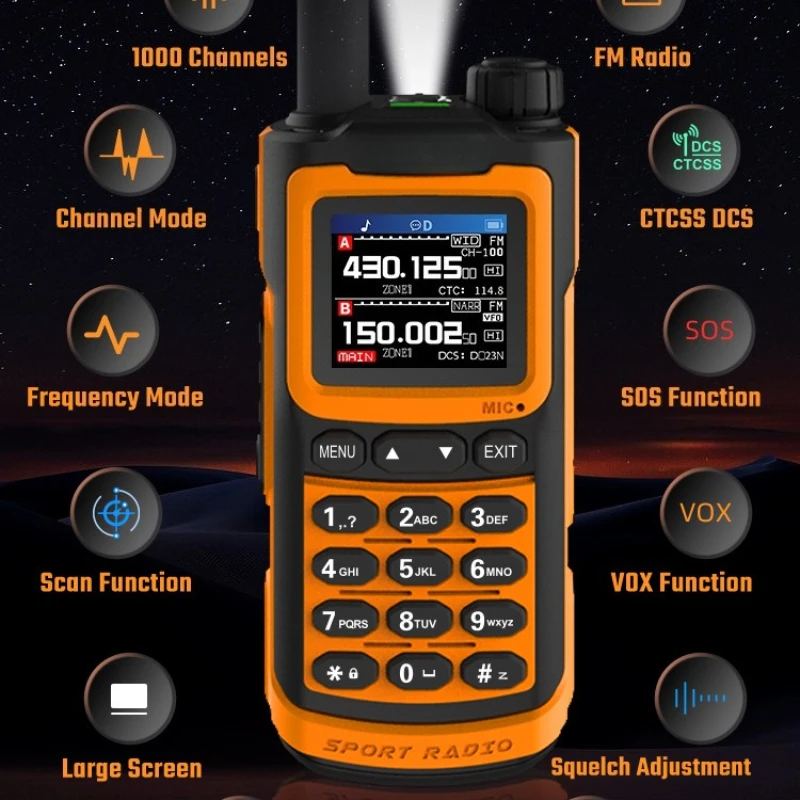 

2PCS UV G30 PRO Walkie Talkie UHF VHF 50KM Two Way Radio Hunting Upgraded Of UV9R 5R Pro UV10R UV16 Plus Distance