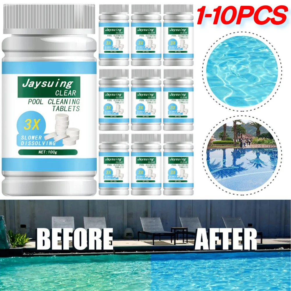 100x Purify Water Disinfection Chlorine Pills Pool Cleaning Effervescent Tablets