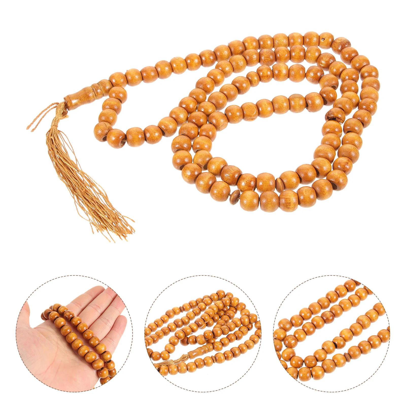 Muslim Rosary Misbaha Ceremony Beads Islamic Necklace Decorative Holding Hanging Prayer Rose