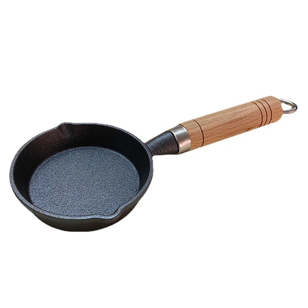 

Oil Pan Easy to Carry Frying Pancake Cooking Household Practical Home Mini Cast Iron Sturdy