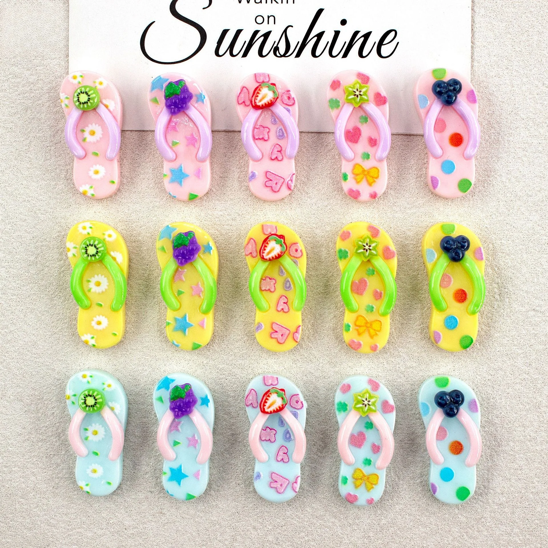 100pcs Cartoon Mini Slipper Resin Cabochons DIY Phone Case Hairpin Keychain Earring Scrapbook Decor