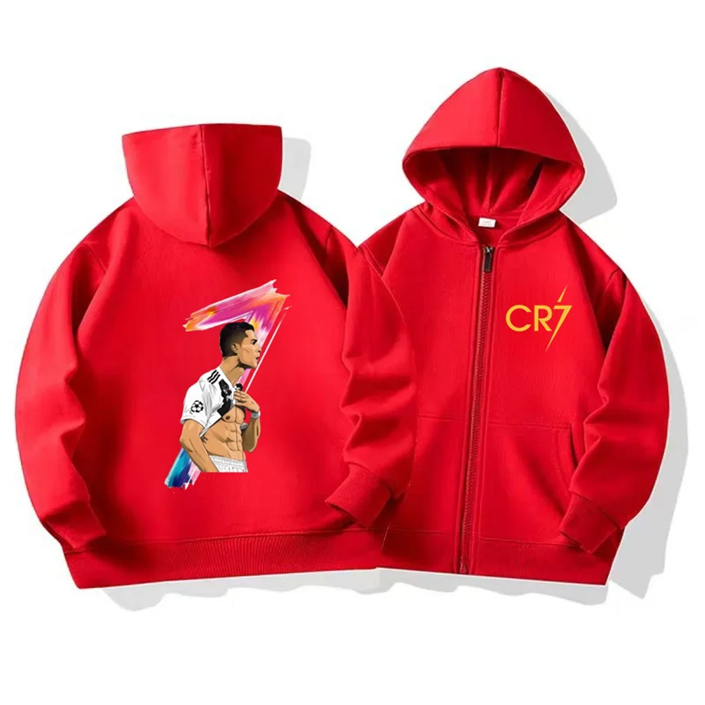 

Fashion Ronaldo- CR7 Hoodie Kids Clothes Football Star Trucksuit Boys Jersey Zipper Sweatshirt Girls Long Sleeve Casual Tops