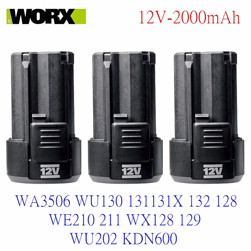 100% оригинал 2000 мАч для WORX Kress 12 В WA3506 WU127 WU128 WU130 WU131X WU132 WU280 WX128 WX129 WX540 аккумулятор для электроинструмента