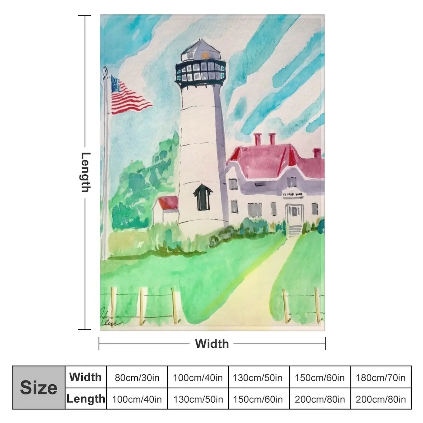 New Chatham Lighthouse Throw Blanket Decorative Beds Decorative Throw Blankets