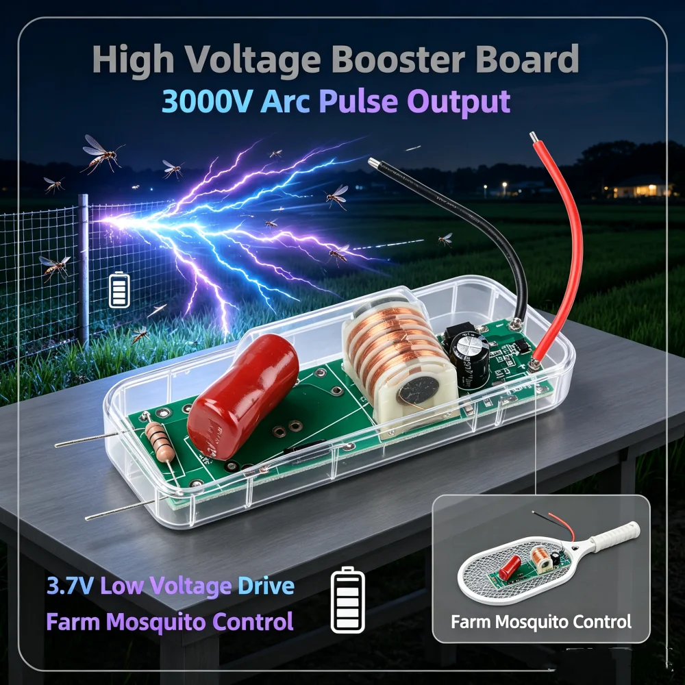 Dc 3.7V To 3KV 5KV 15KV 20KV Boost Converter Module Arc Pulse Farm Insect Catching Boost Board For DIY Laboratory