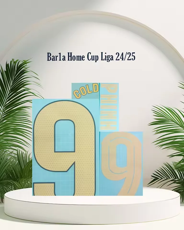 

2024/25 BARCbA Home #10YAMAL Name sets Cup and LaLi Ga name and number top AAAA quality iron on Customize name set 2025