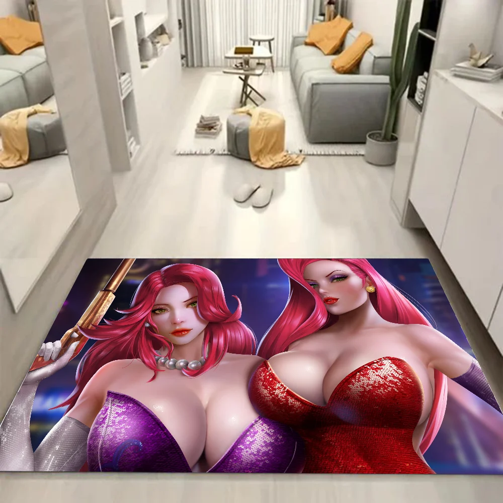 1pc Jessica Rabbit Sexy Bathroom Absorbent Mats Anti-Slip Mats Home Decor Supplies Carpets Home Kitchen Floor Mats