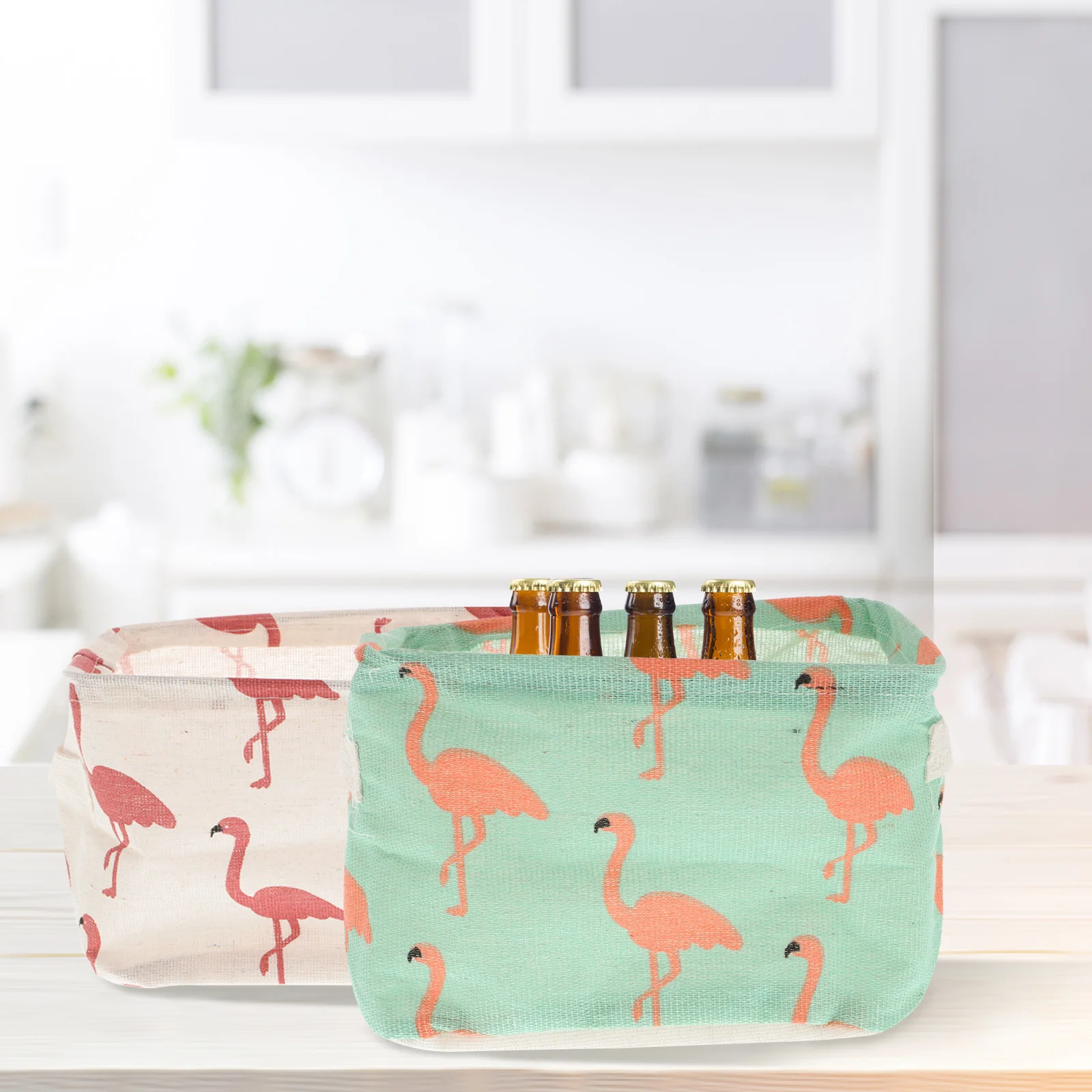 

2pcs Waterproof Storage Baskets Cotton Linen Material Decorative ganizer Small Round Basket Home Decor Gift Packaging