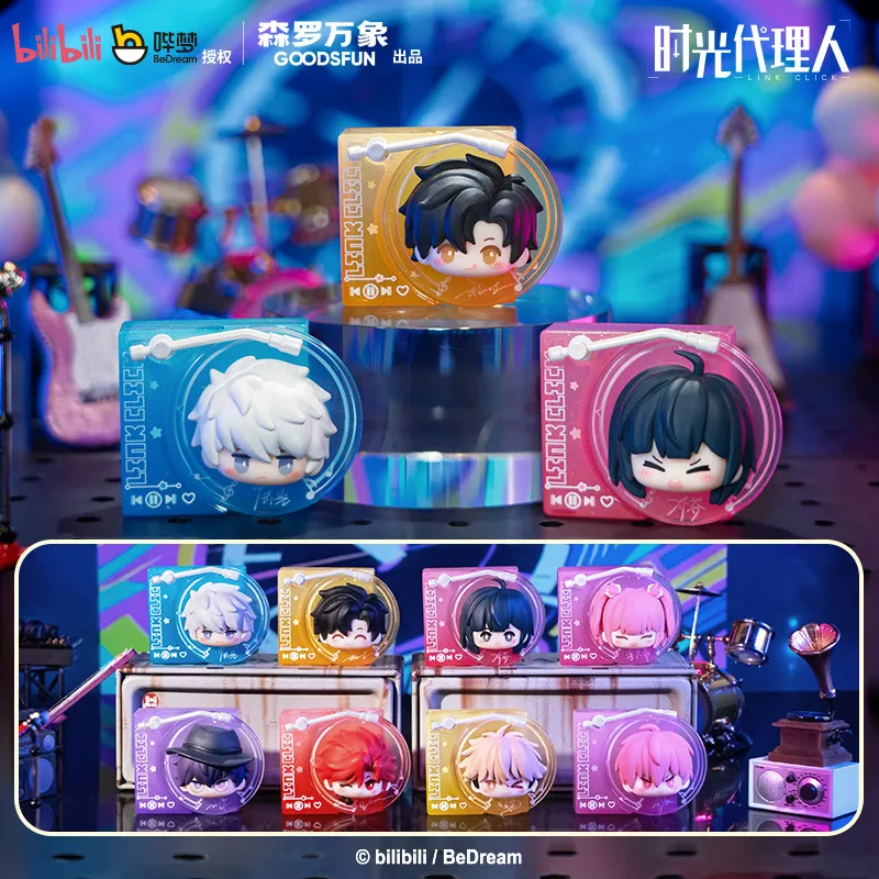 

Genuine Goodsfun Link Click Blind Box Toys Rotating Movement Record Player Anime Figure Doll Model Toys Kids Gifts