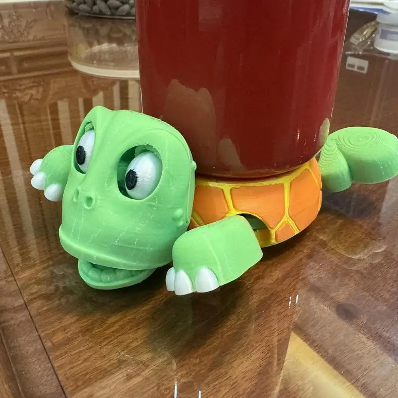 

new Fun Coaster 3D Printing Turtle Cup Pad Tea Coffee Mug Drinks Holder Tableware Decorative Turtle Ornament Home Decors