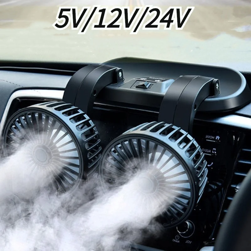 

Автомобильный вентилятор с двумя Usb-портами, 5 В/12 В, 2 скорости