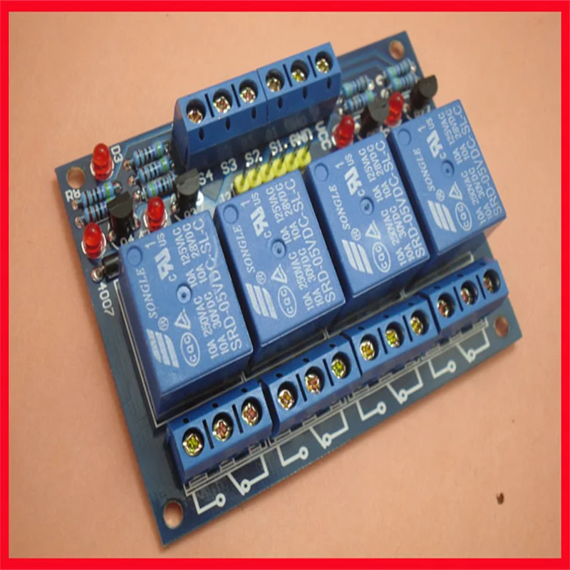 4-way Relay Module/Expansion /Dual Layer Wiring 5V/12V Optional Low-level Action