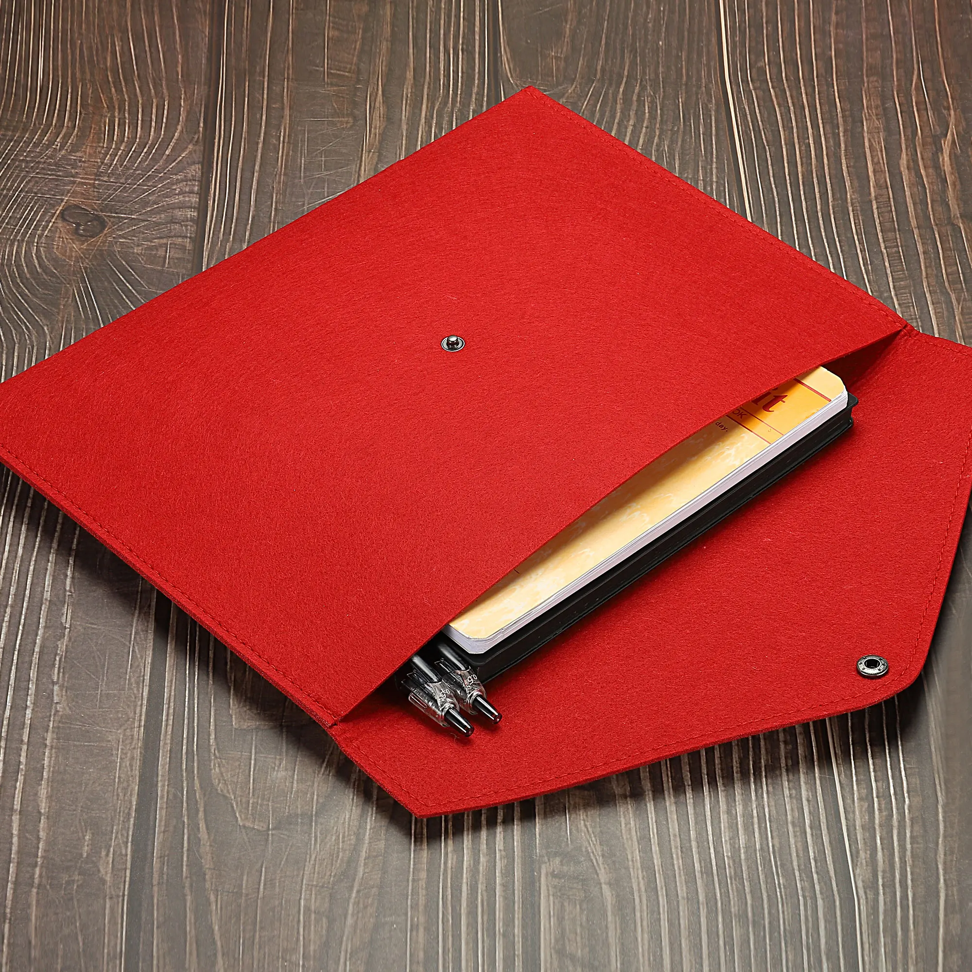 2Pcs File Bag Felt Folder A4 Envelope Document Storage Pouch Organizer Felt File Folders for Office Business Stationary Supplies