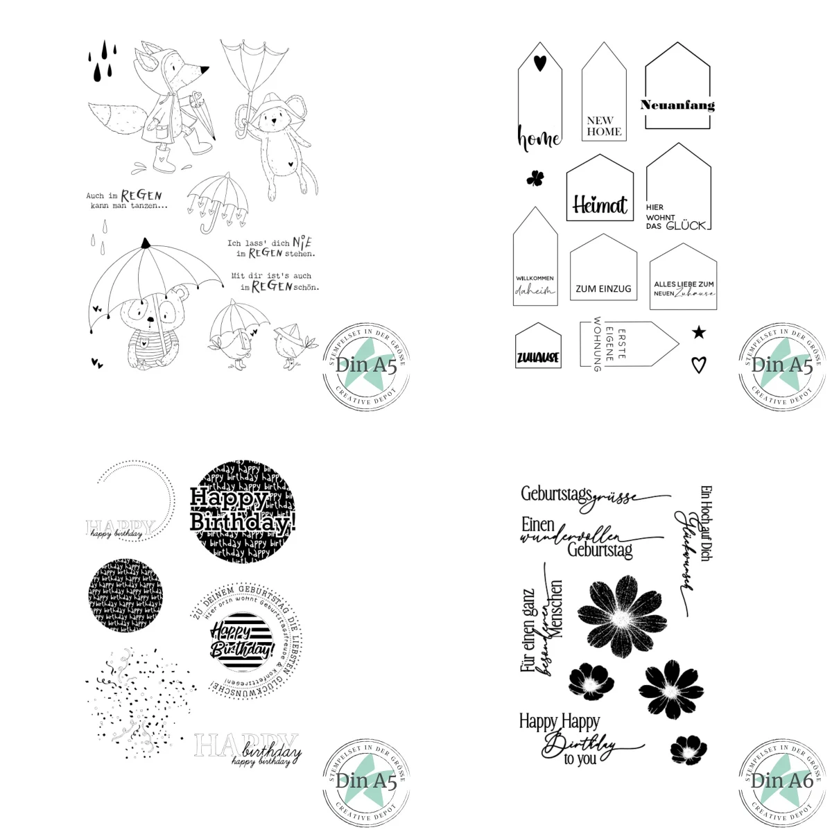 

Stempelset - Schietwetter-Tiere Metal Cutting Dies Scrapbook Diary Decoration Stencil Embossing Template DIY Greeting Card