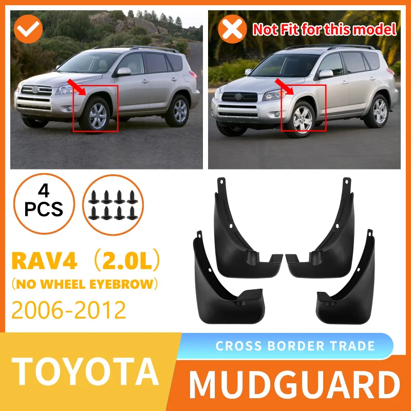 

Suitable for Toyota RAV4 2.0L 2006-2012 Car Fender Skin Without Wheel Eyebrows