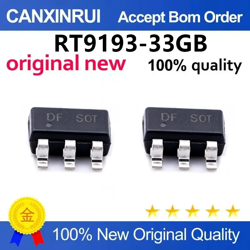 （5pcs-10pcs）Brand new original RT9193-33GB SOT23-5 regulator LDO chip with fixed 3.3V/0.3A output