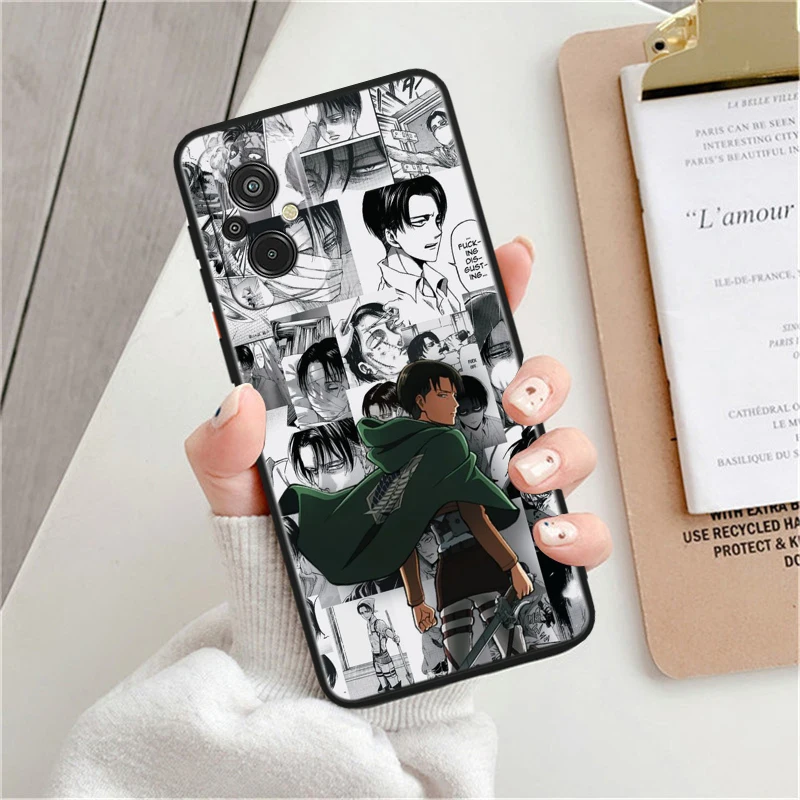 Anime Attack On Titan For Xiaomi Redmi 13C 12C 12 11A 10C 10X 9T 9C 9AT 8A 8 7A A3 A2 A1 Plus Black Phone Case Cover