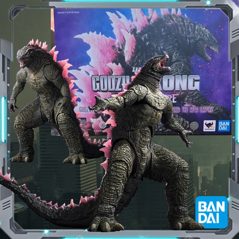 Bandai Original S.H.MONSTERARTS GODZILLA 2024 EVOLCED VER. FROM GODZILLA X KONG Anime Action Figure Assembly Model Toys