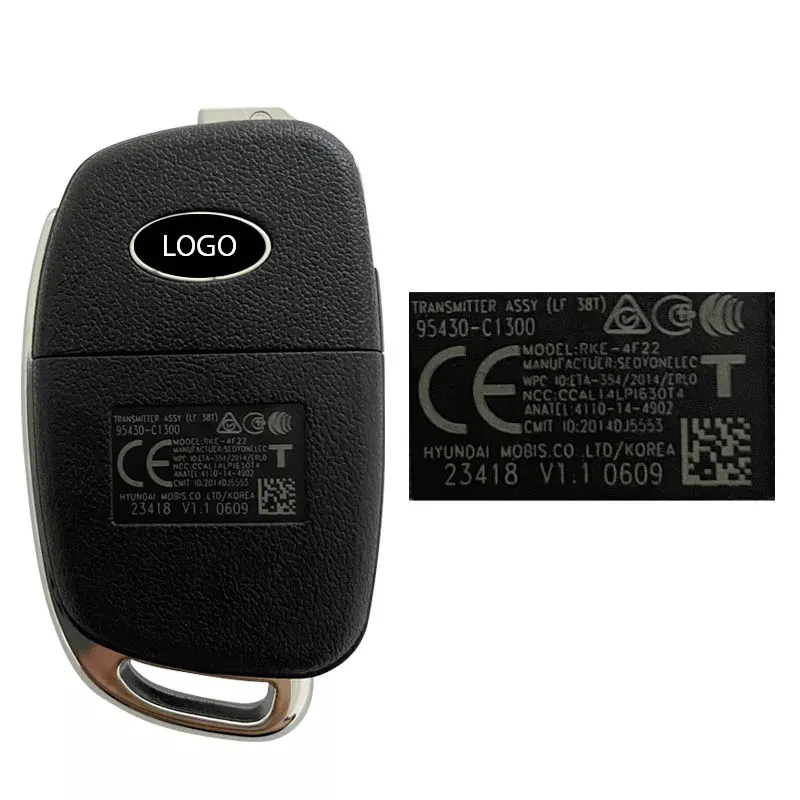 CN020124 Original 3 Button Flip Remote Car Key    433MHz FCCID 95430-C1300 4D60 Chip For Hyundai Sonata 2018