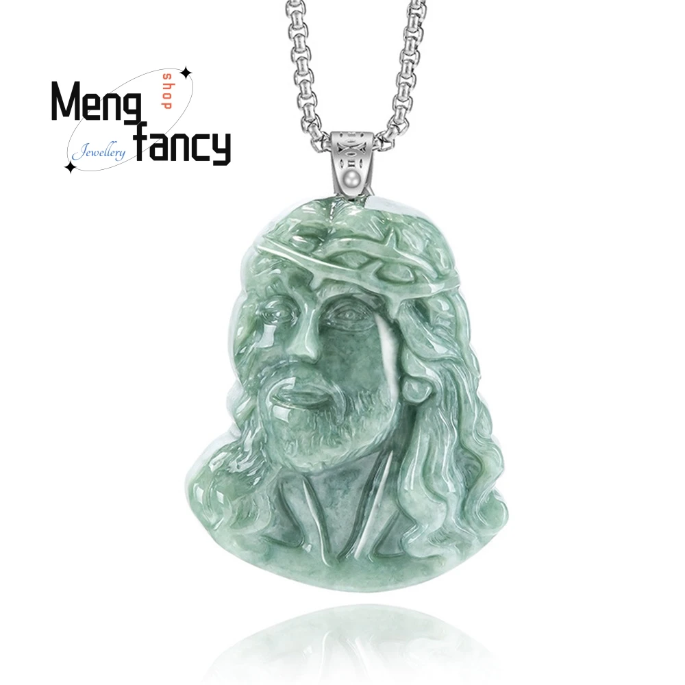 

Authentic Natural A Goods Jade Bean Seed Priest Faith Jade Pendant S925 Silver Buckle Pendant Men And Women's Jade Pendant