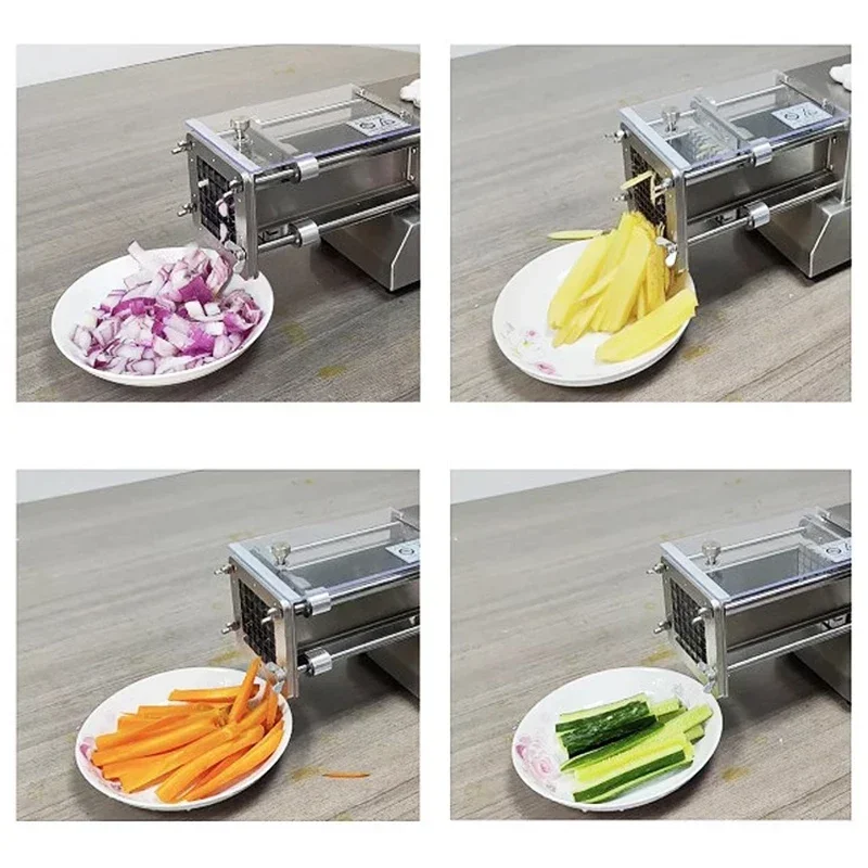 Potato Chips Cutting Machine 8mm/10mm/12mm Vegetable Cutter Electric Potato Strip Making Tool for Cucumber Carrot image 5