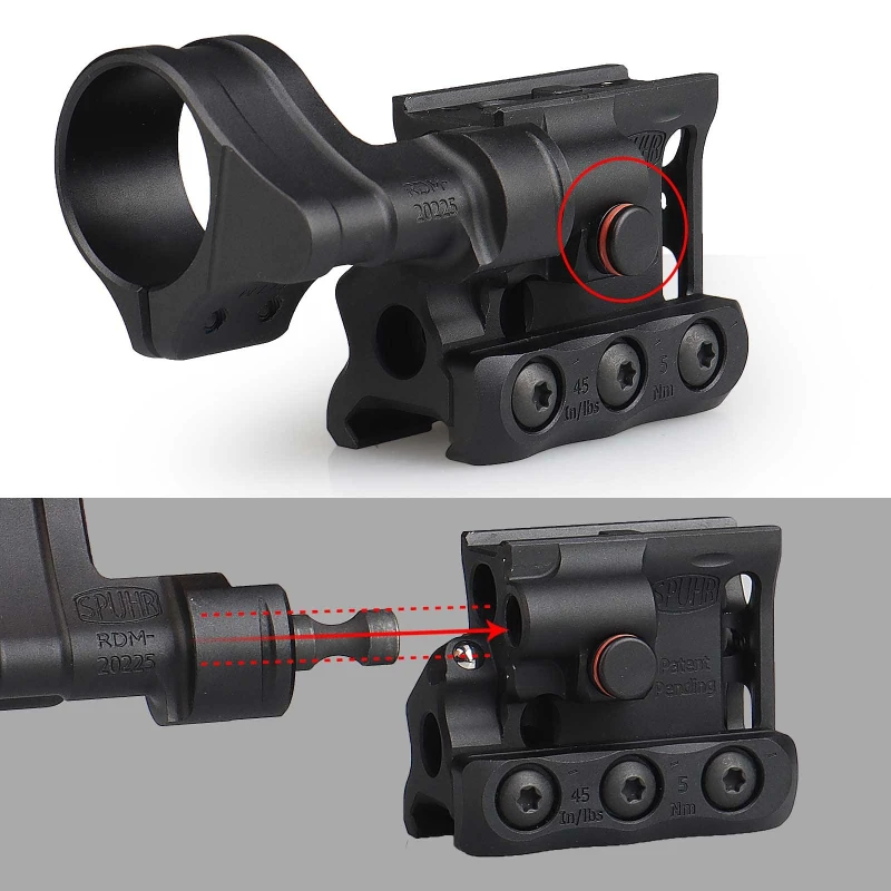 YSS RDF-20225K Aimpoint T-2 Hybrid Mount - 7075 Aluminum, Quick-Release, for Magnifiers - 57mm Height, 189g Lightweight - Image 3