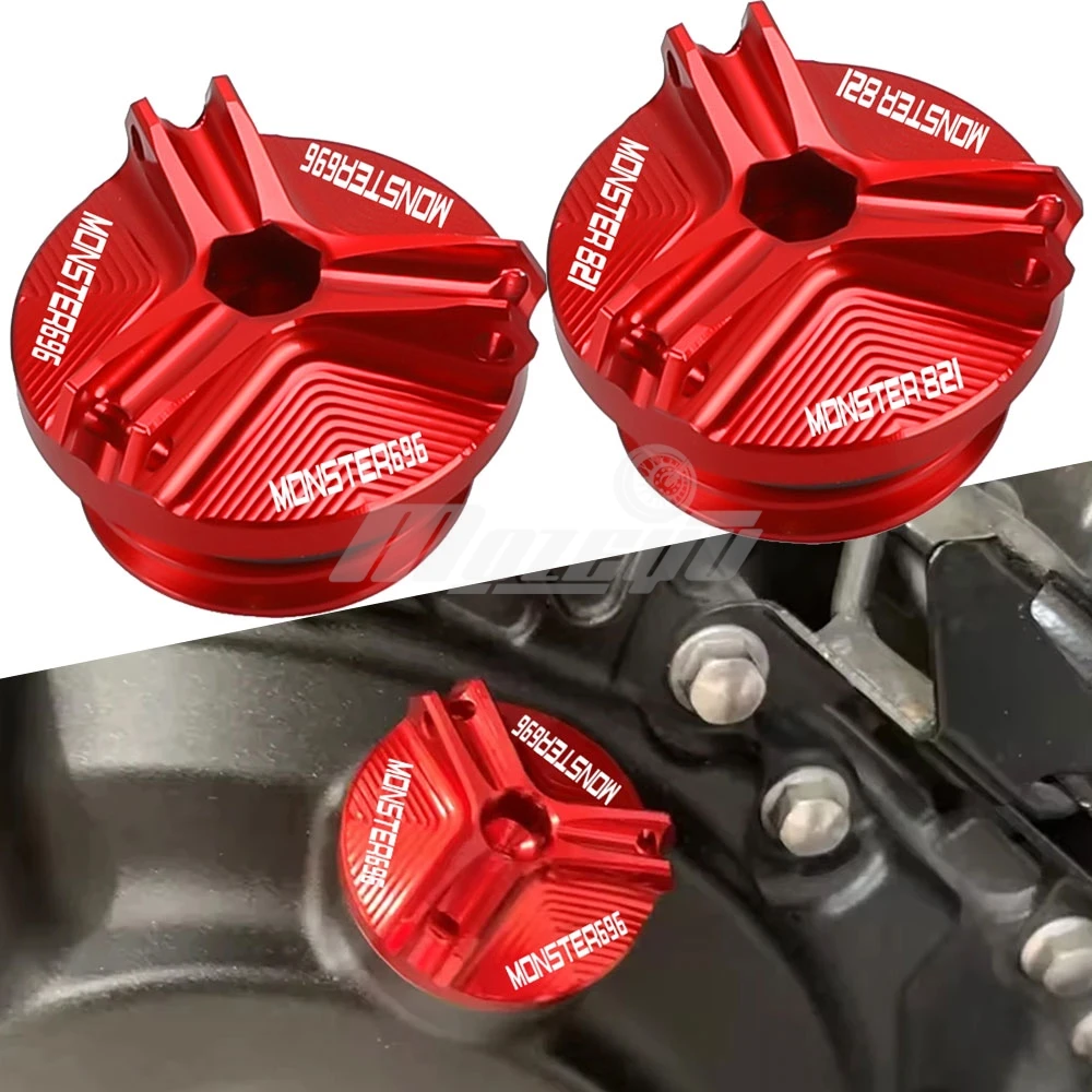 

For DUCATI Monster 696 2008-2015 MONSTER 821 2014 2015 2016 2017 M19*2.5 Motorcycle Aluminum Oil Filter Cup Engine Plug Covers
