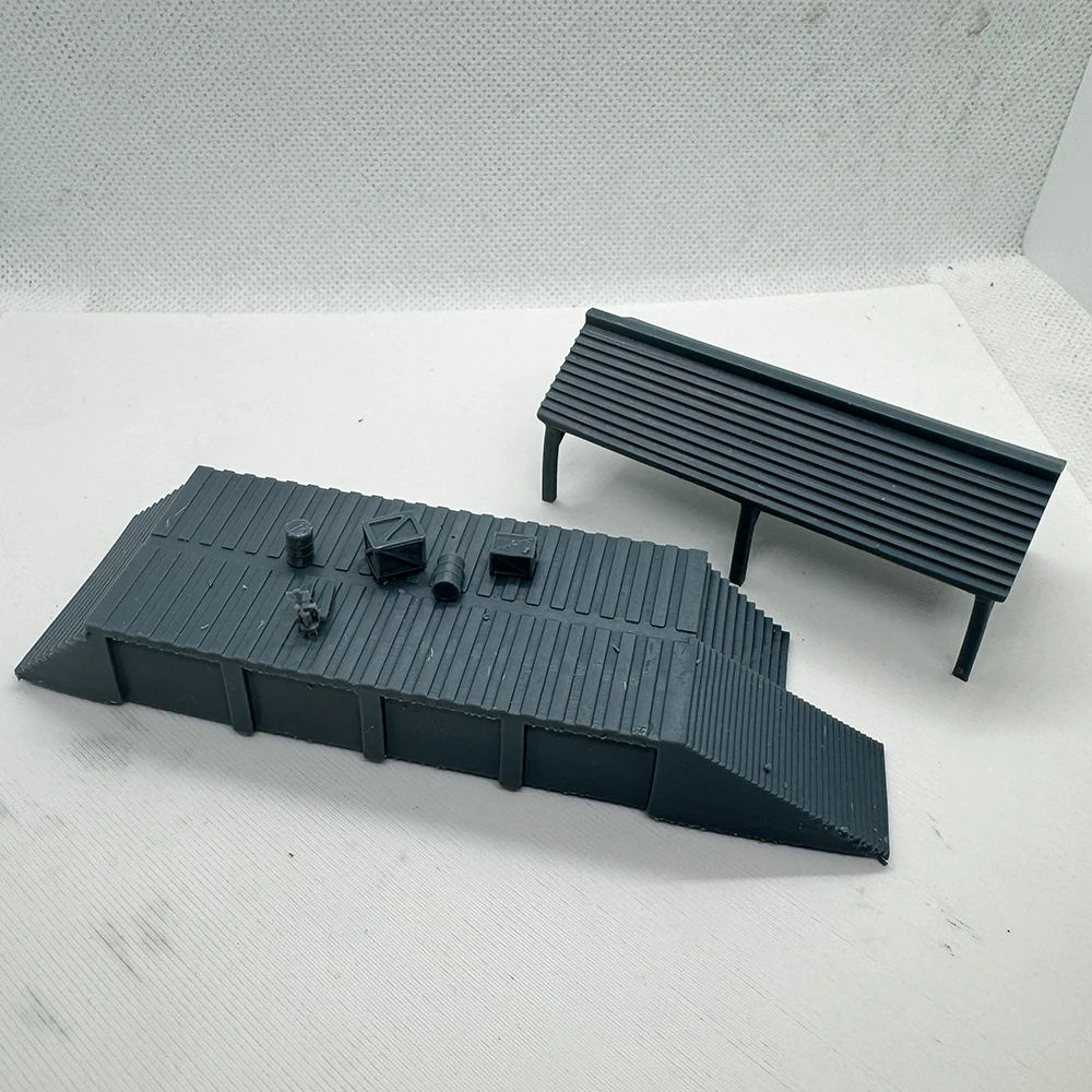 

Wooden Train Shed And Loading Dock For Railway Layout LYTS071 1/220 1/48 1/64 1/72 1/87 1/144 1/160 Z Scale Miniature Scene