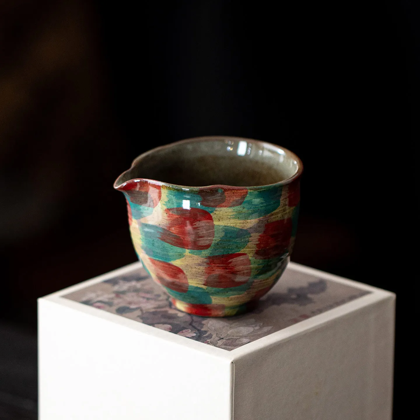 Hand-Painted Yuanhuai Pitcher Gong Dao Bei Style Ceramic Tea Serving Pot Uniform Cup Chinese Retro Utensils