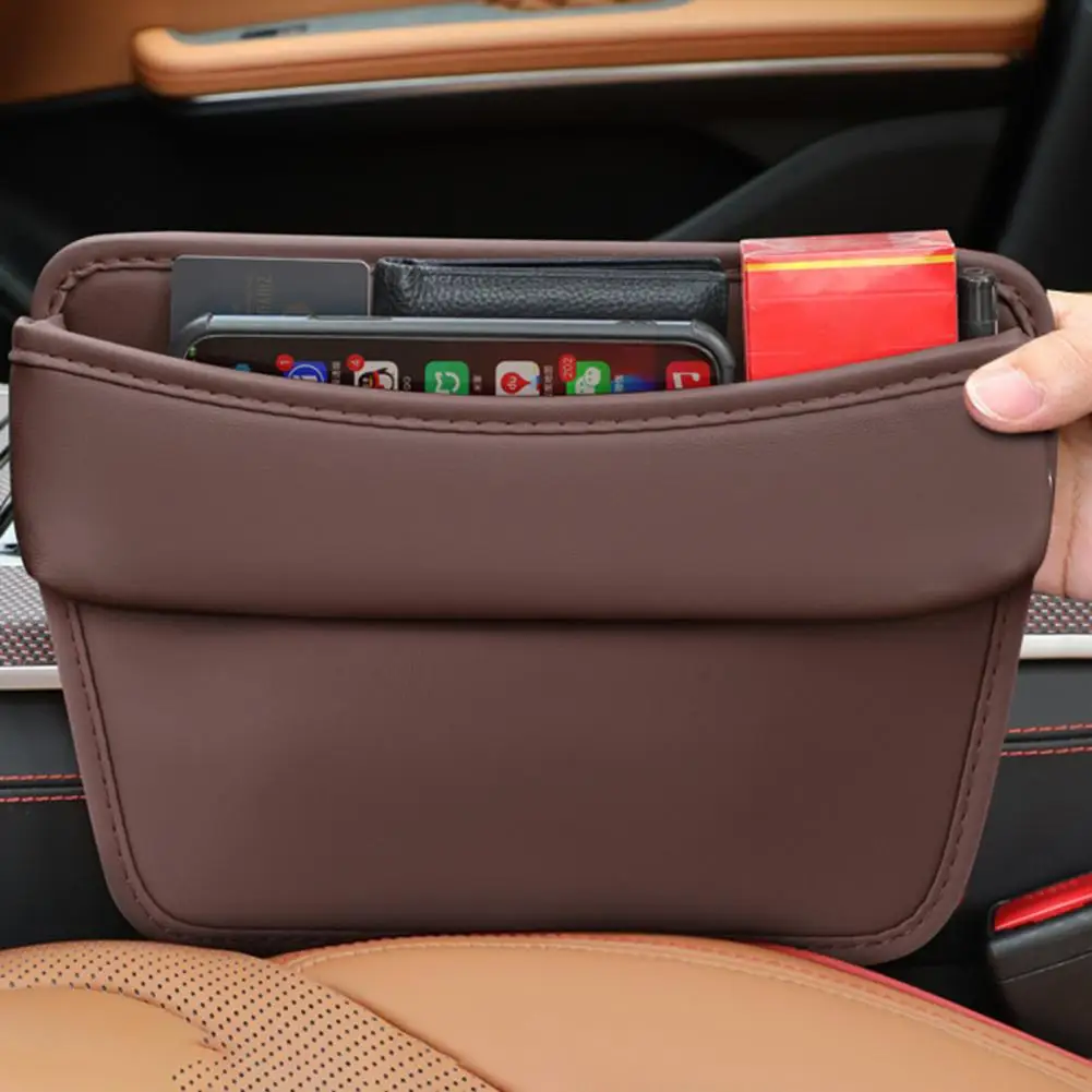 

Car Storage Bag Car Seat Organizer Efficient Car Seat Gap Organizers with Capacity Charging Holes for Phone Key Storage for A