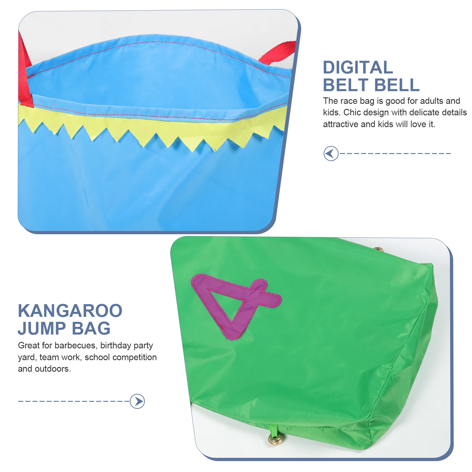 2 قطعة كيس سباق الانتقال أكياس في الهواء الطلق كرنفال حفلة حديقة لعبة متعة سباق المعدات حقيبة القفز في الهواء الطلق حقيبة القفز #1