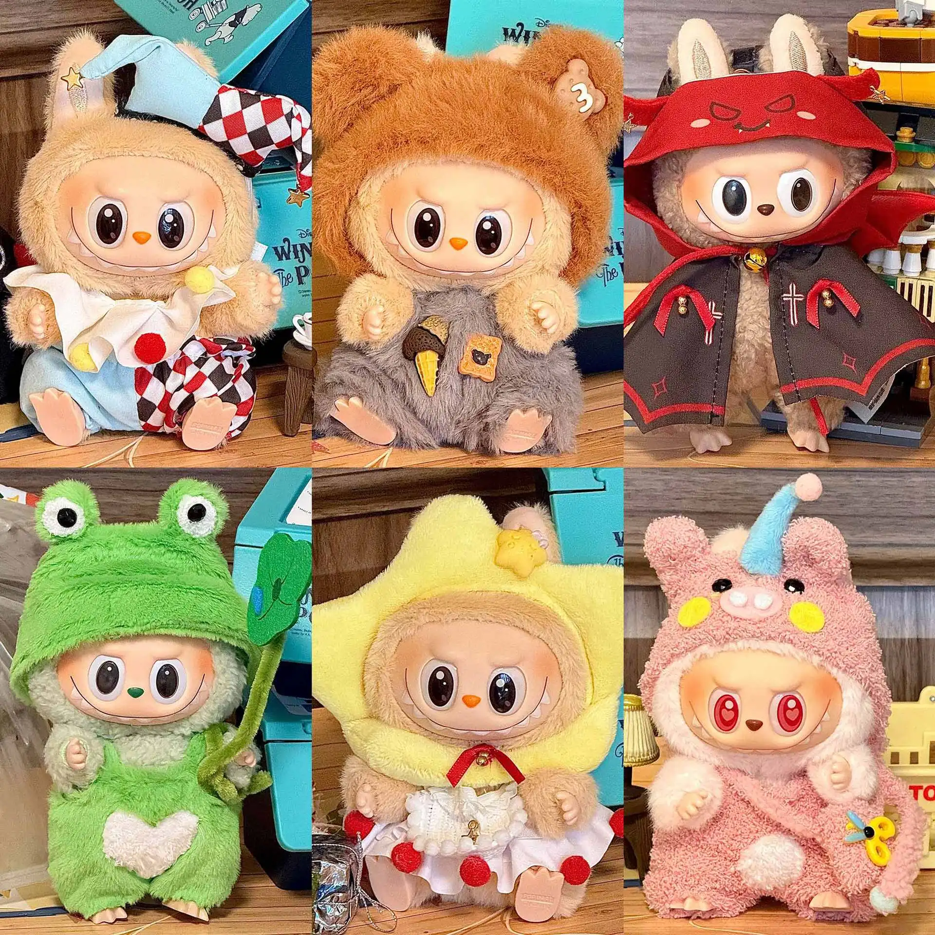 

Cute Doll Clothes Clothing Accessories Suitable for Labubu 15cm/17cm Dolls Party Dress Suit Little Devil Costume Gift