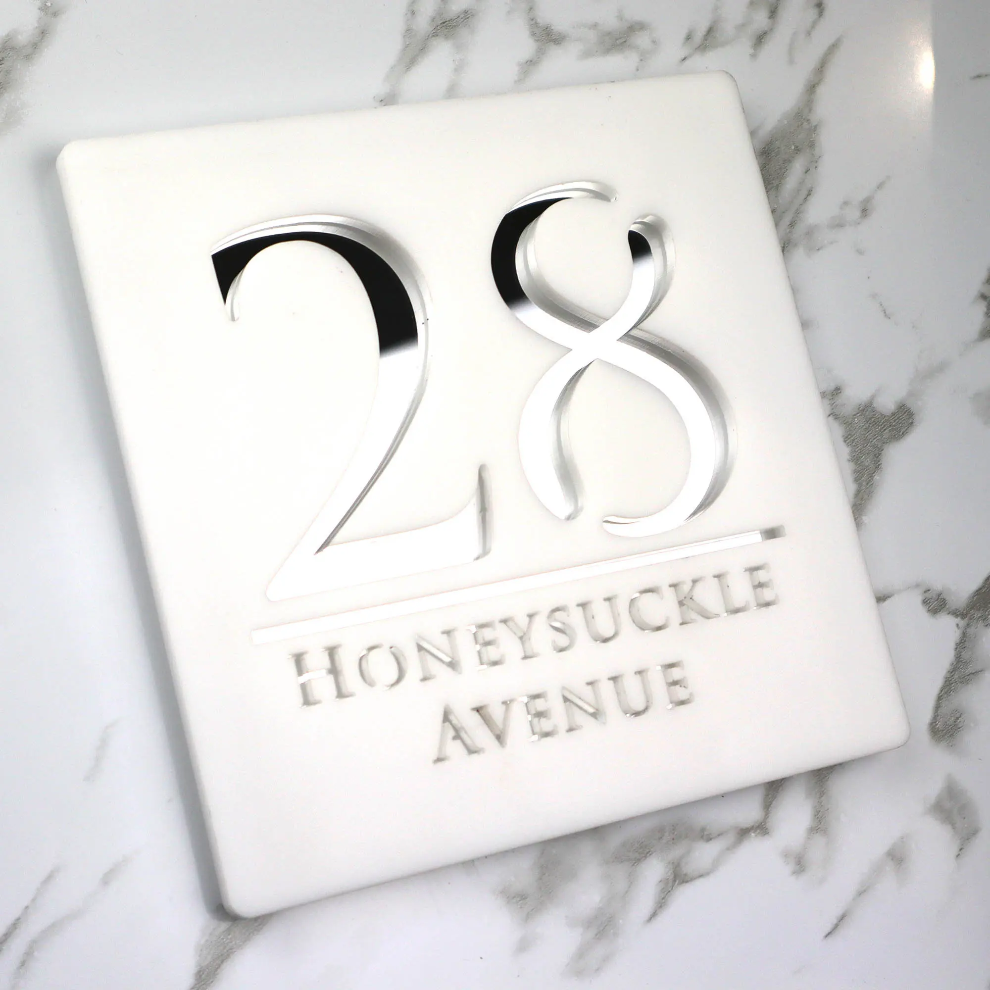 Gepersonaliseerde aangepaste acryl moderne huisnummers teken deur adres straat 3D brief nummer plaques buiten naam Home Decor plaat