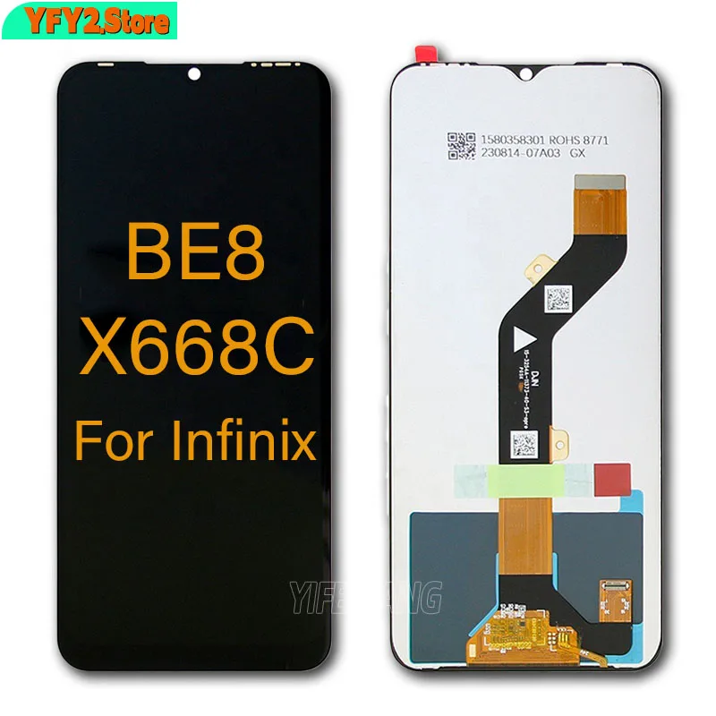 Original LCD Display Touch Screen Digitizer Assembly Replacement, Infinix Hot 12 Pro, X668C, Tecno Pop 6 Pro,