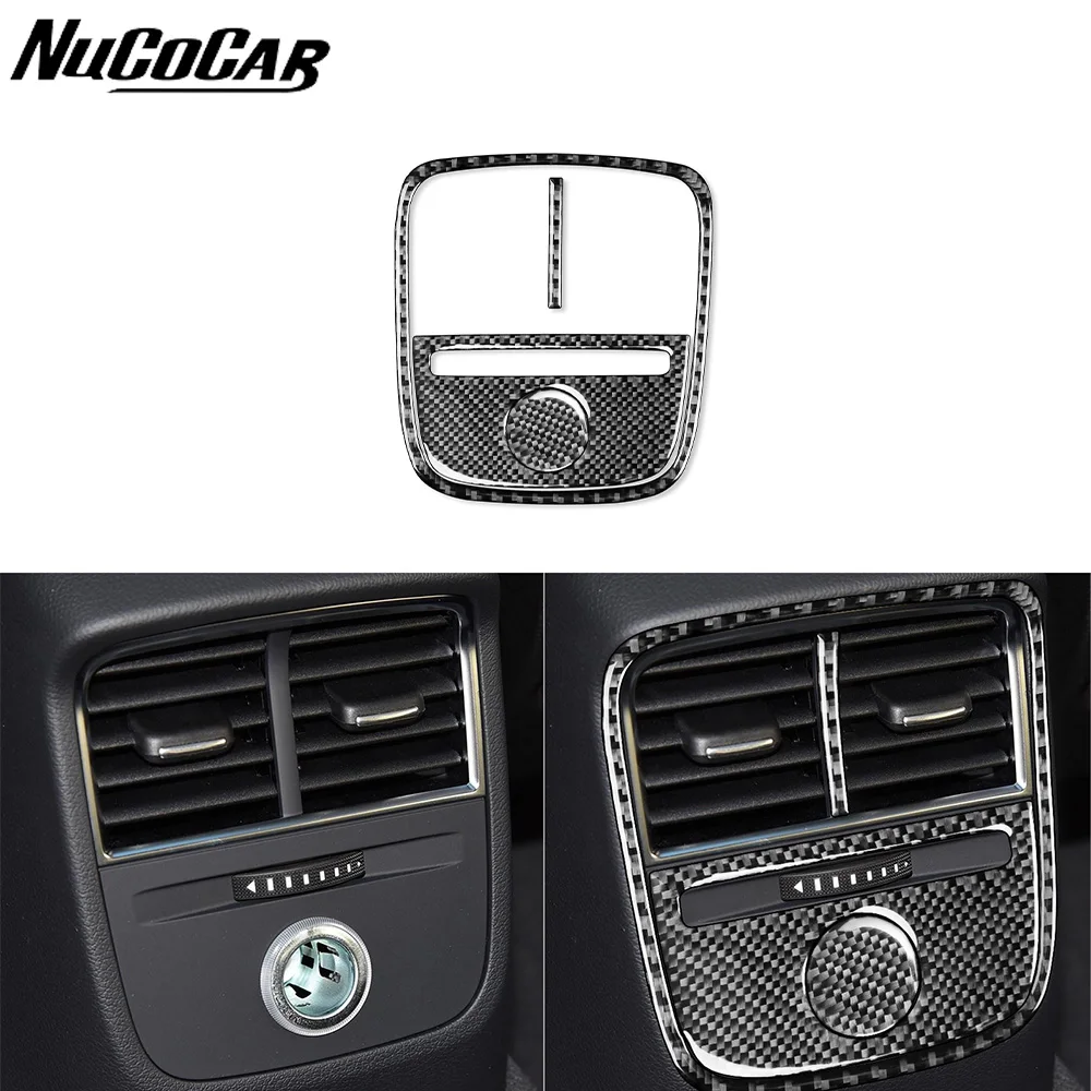 For Audi A3 S3 RS3 8V 2013-2019 Carbon Fiber Rear air vent cigarette lighter panel Car Accessories Interior Decorative Stickers