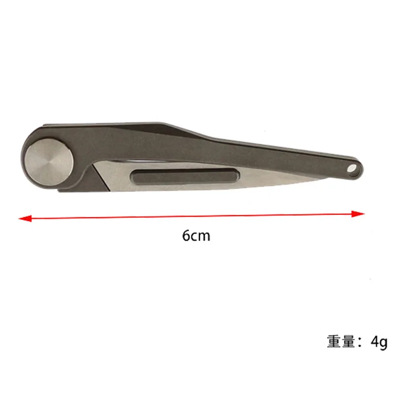 4 Grams MINI Titanium Alloy Folding Knife Unpacking Pocket Knife Outdoor camping knife No. 23/11 Surgical blade Key Buckle