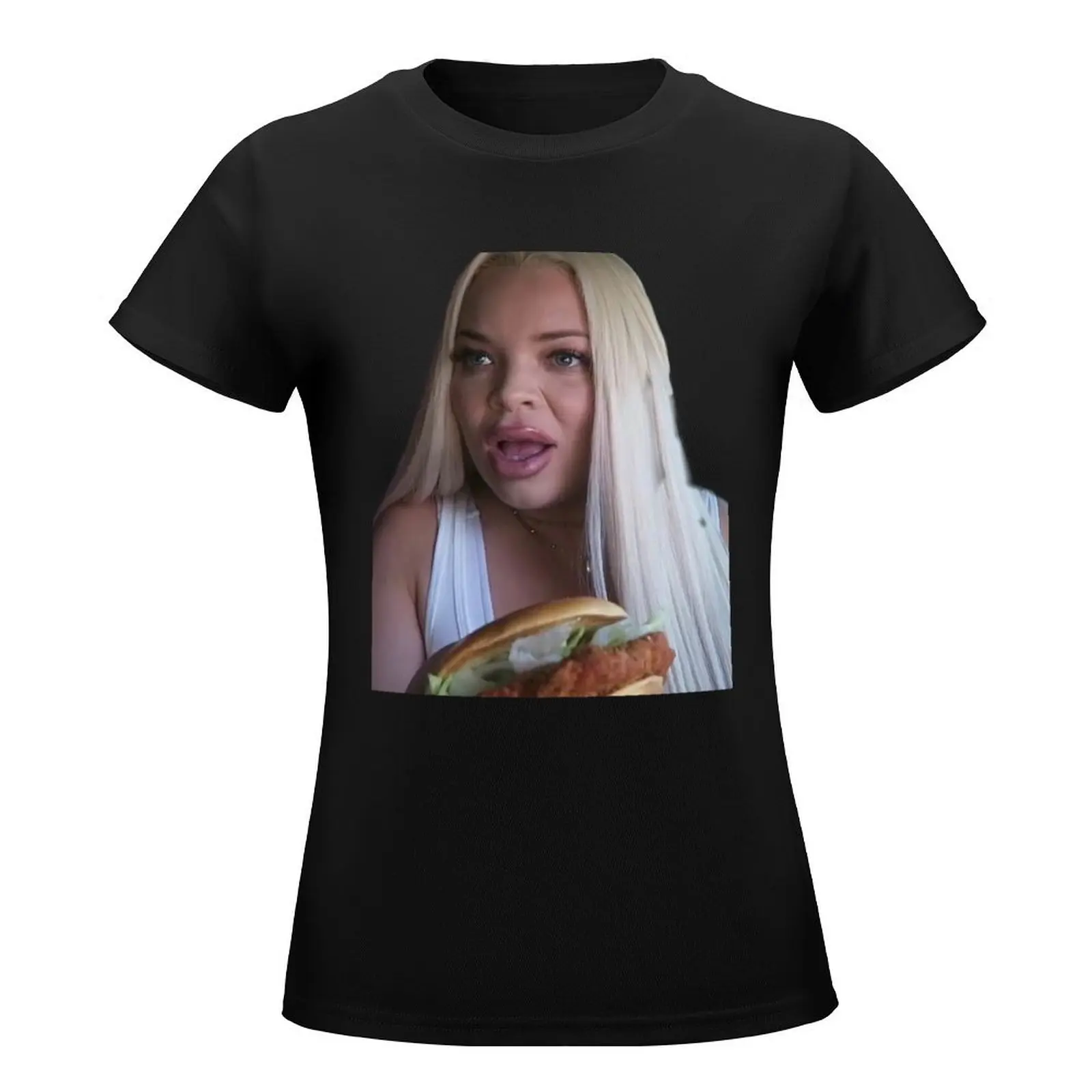 Trisha Paytas Huh What? T-Shirt hippie clothes shirts graphic tees Female clothing white t-shirt dress for Women sexy