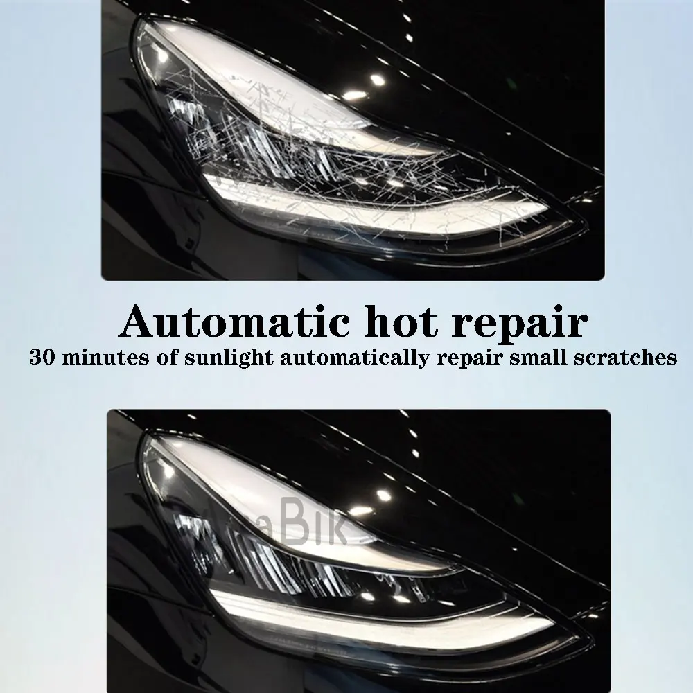 Koplamp & Achterlicht Film Voor Tesla Model S 2016-23 Lichtregeling Zwart Tpu Zwart Transparant Anti-Kras Bescherming Film