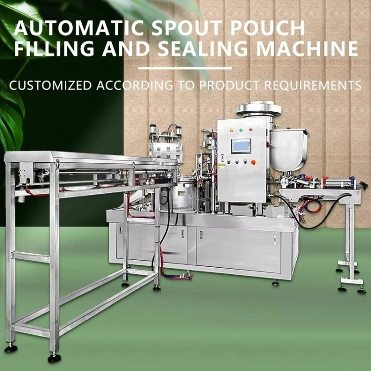 High Speed Stand up Pouch Detergent Liquid Filler Capping Machine for Apparel Textiles 1 Year Warranty Carton Packaging