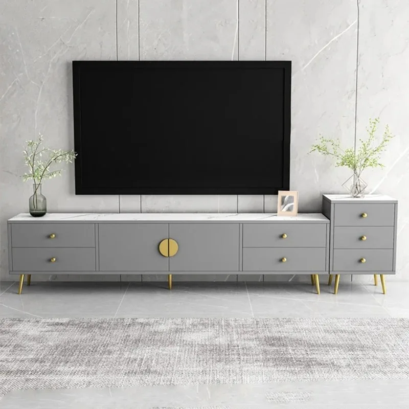 

Interior Vintage Tv Stand Gray Elegant Modern Glamour Minimalist Display Fashion Tv Table Chinese Salon Archivadores Home Decor