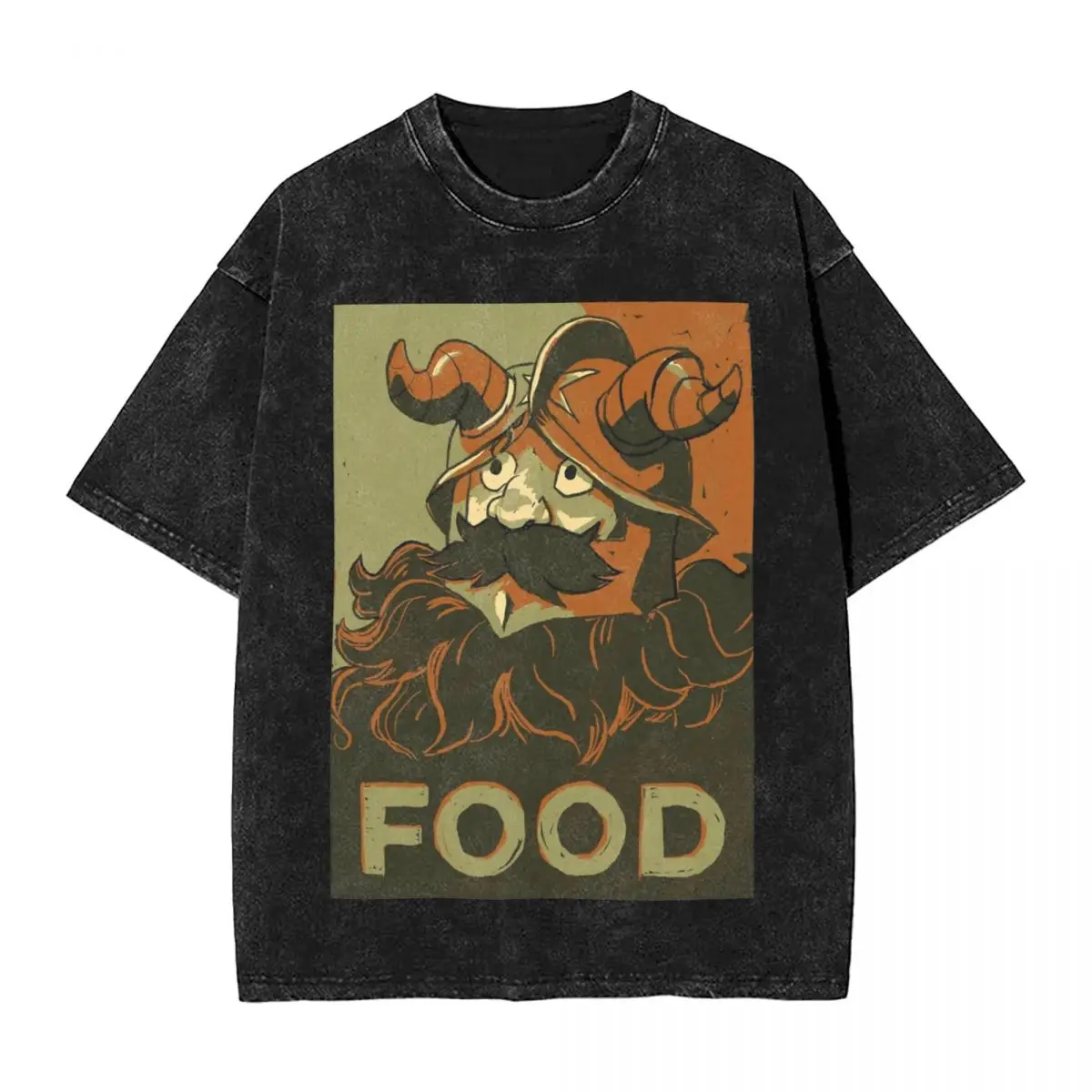 Senshi For Food Delicious In Dungeon Washed T Shirt Streetwear Hip Hop Novelty T-Shirts Anime Tees Men Women Oversize Summer