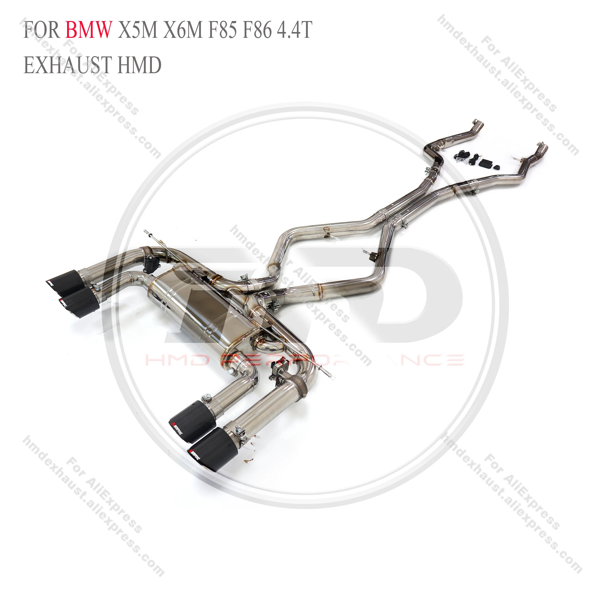 

HMD Stainless Steel Exhaust System Performance Catback for BMW X5M X6M F85 F86 4.4T S63 Engine 2014-2018 Valve Muffler