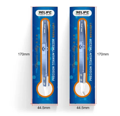 RELIFE RT-11E 15E Ceramic Straight Tip Electronic Soldering Tweezers Anti-Static Reverse Acid Resistant Precision Chuck Tweezers