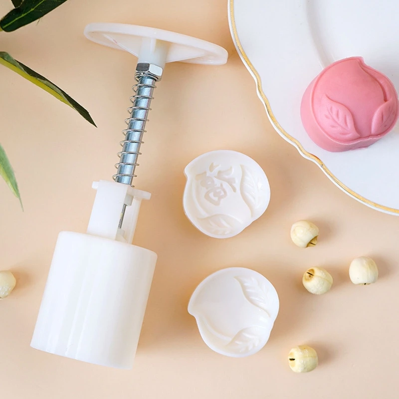 30g พลาสติกวัสดุ Mooncake แม่พิมพ์พีชรูป Mooncake แสตมป์ DIY เบเกอรี่ Mooncake อุปกรณ์เสริมสำหรับกลางฤดูใบไม้ร่วง Dropship