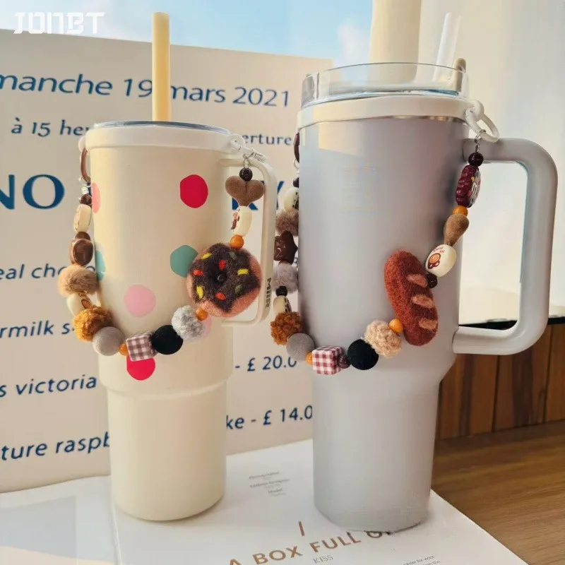 Suitable for Stanley Water Cups Accessories New Tumbler Cup Holder Doughnuts Strap For 6-10cm Cup Mouth Hand Lanyard Cup Sleeve