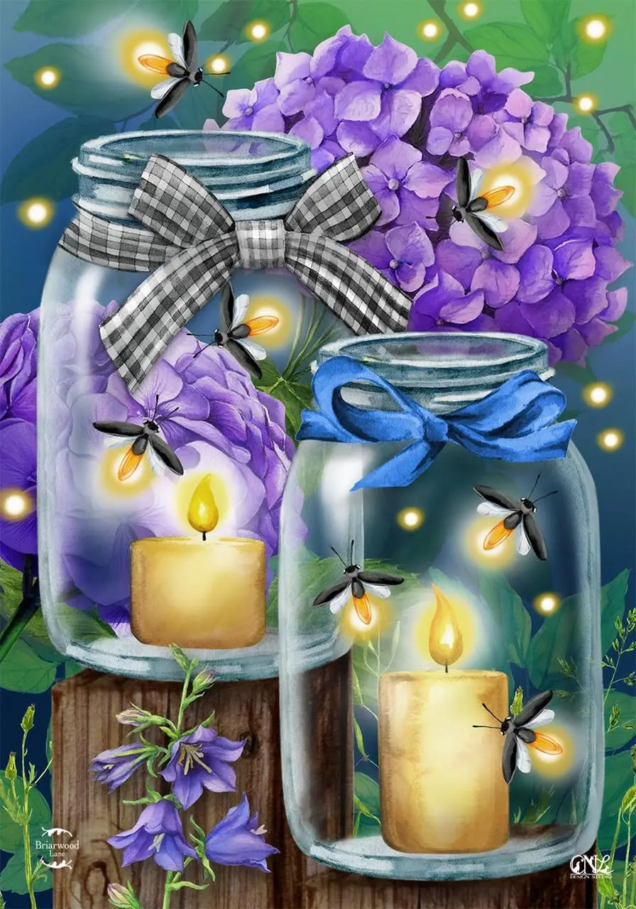 Fireflies Spring Garden Flag 12.5