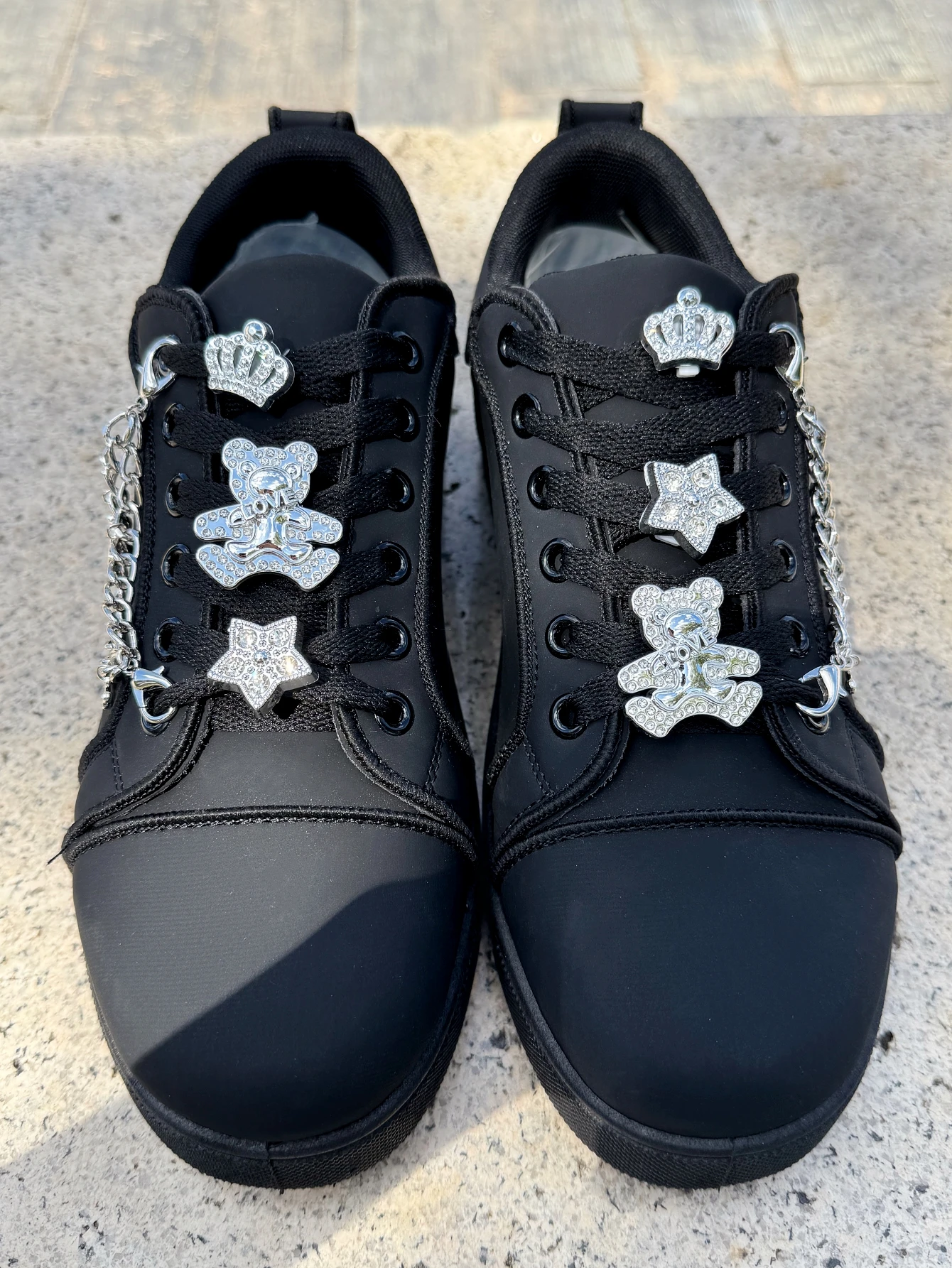 8 pieces of versatile rhinestone little bear star crown shoes - DIY detachable shoe accessories, shoe decoration items, holiday