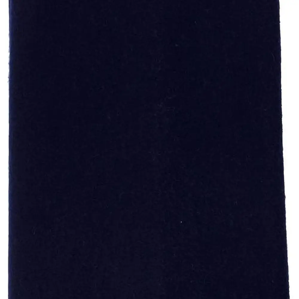 

Cashmere Blend - Woven Throw Blanket - Ripple Finish, Navy, Merino Wool Cashmere