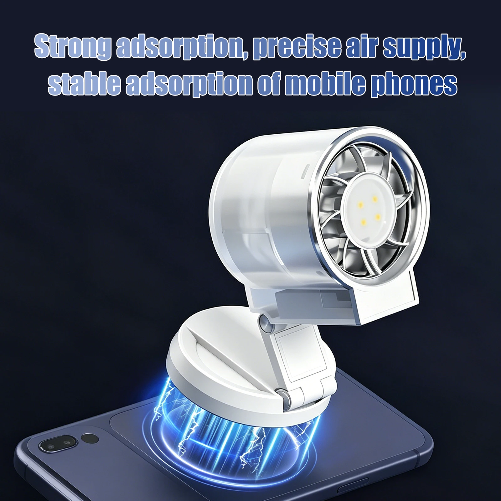 

5 In 1 Mini Magnetic Fan Type-C Charging Foldable Small Cooling Fan 3 Speed Portable Handheld Fans for Live Streaming Selfie